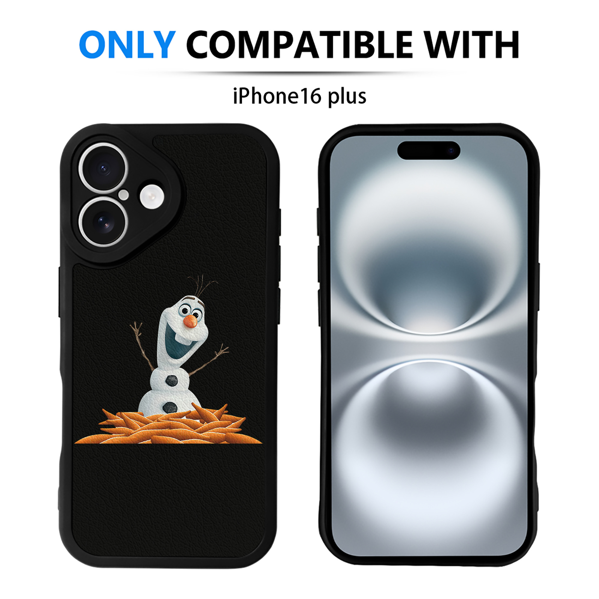 （画像用） アナと雪の女王 アンナ エルサ Frozen Anna Elsa 【iPhone 16シリーズ対応】シリコンスマホケース（レザー調） 材質：シリコン